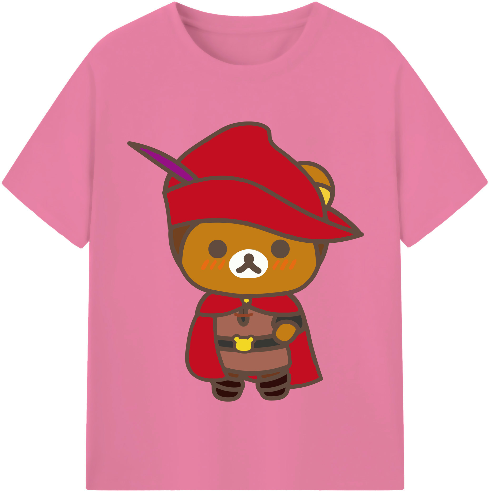 （画像用） リラックマ リラックマ キイロイトリ Rilakkuma Korilakkuma Kiiroitori 綿100％半袖Tシャツ（フロントプリント）